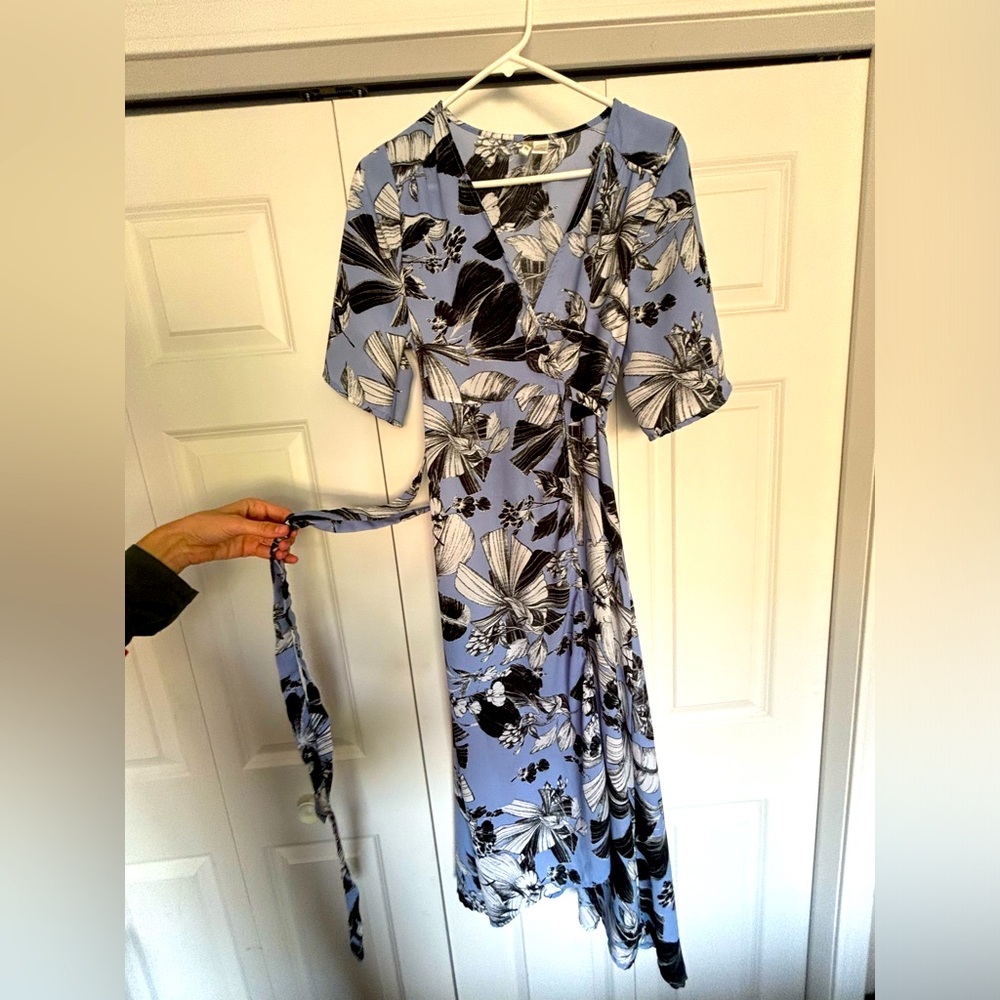 Floral wrap maxi dress